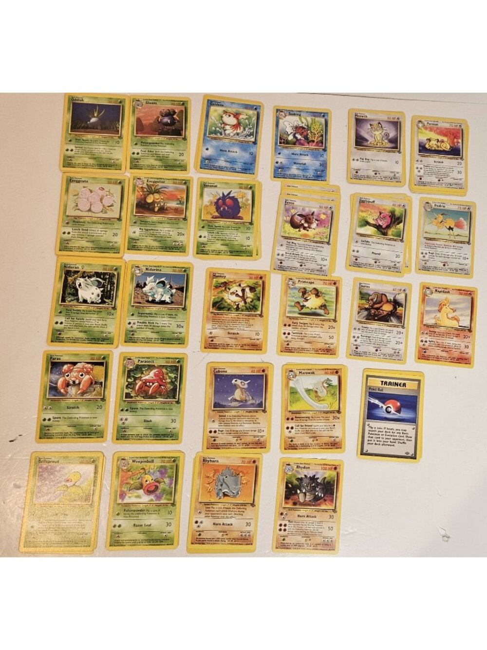Pokemon Jungle Set Bundle WOTC Pokemon Cards Lot Of 75 Common/Uncommon